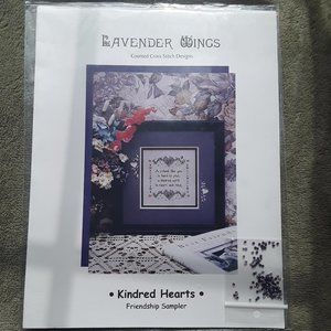 Lavender Wings Kindred Hearts Cross Stitch Chart